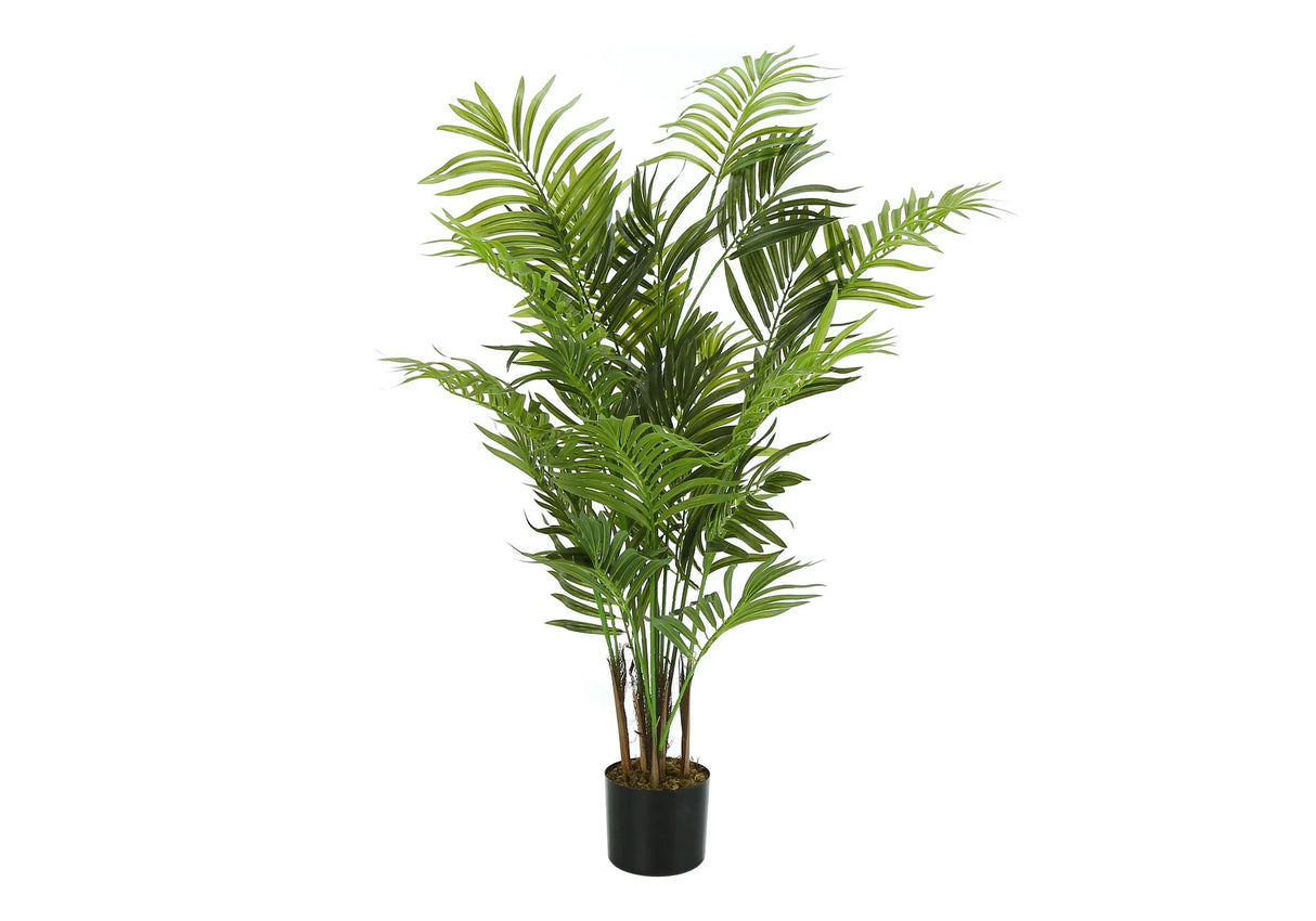 47" Tall, Artificial Plant, Areca Palm Tree, Indoor, Faux, Fake, Floor, Greenery, Potted, Real Touch, Decorative - Green / Black - Furniture Home Direct