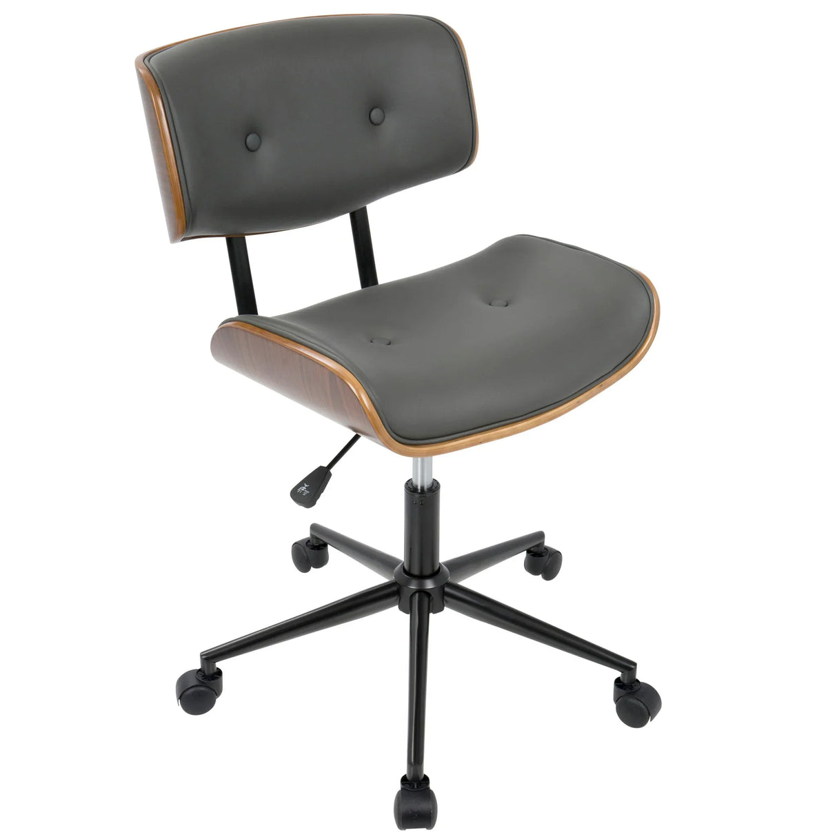 Lombardi - Mid Century Modern Adjustable Office Chair With Swivel - Furniture Home Direct