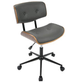 Lombardi - Mid Century Modern Adjustable Office Chair With Swivel - Furniture Home Direct
