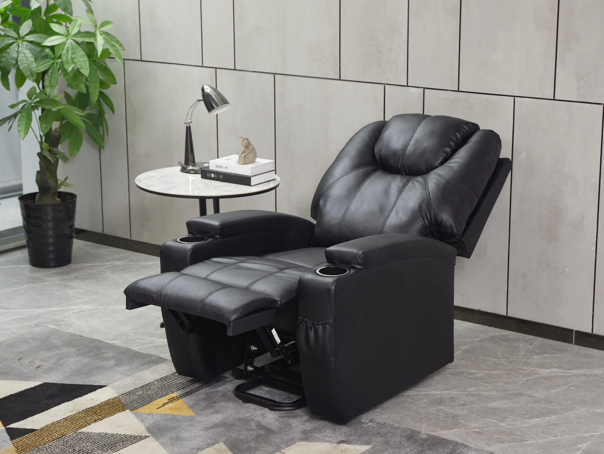 Modern Recliner Chair With Cup Holders, Remote Control - Furniture Home Direct