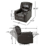 Glider Recliner With Swivel, Manual Reclining Chair
