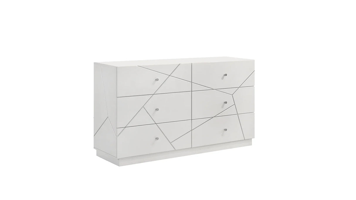 Bedroom Set Queen Bed Dresser Mirror Nightstand White - Furniture Home Direct