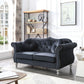 Stylish Flared Arm Loveseat - Furniture Home Direct