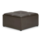 Avalon - Square Coffee Table, Storage Ottoman - Furniture Home Direct