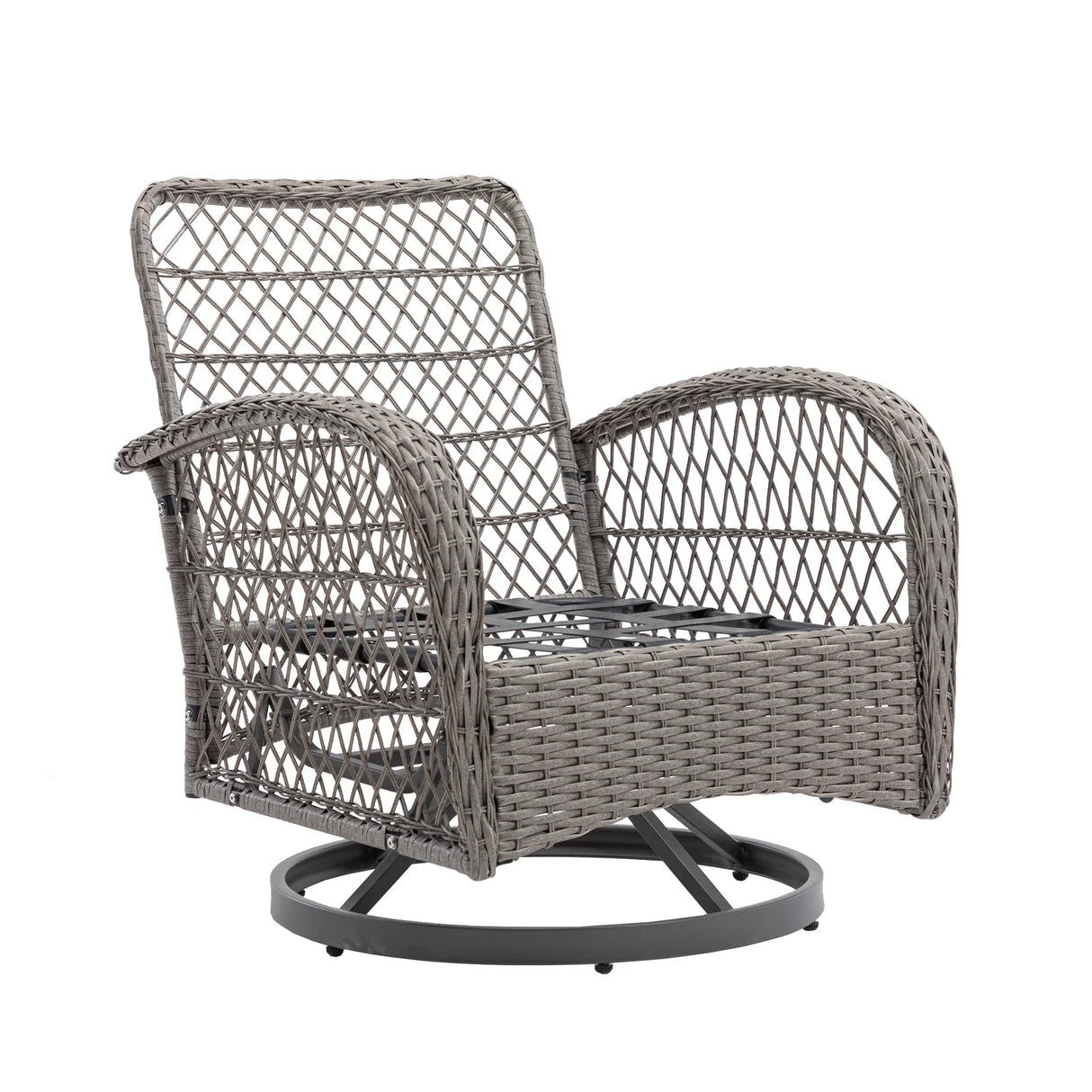 3 Piece Patio Conversation Set With Glass Coffee Table - Khaki - Furniture Home Direct