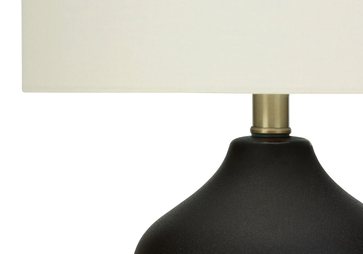 Lighting, Table Lamp, Ceramic, Transitional - Black / Cream - Furniture Home Direct