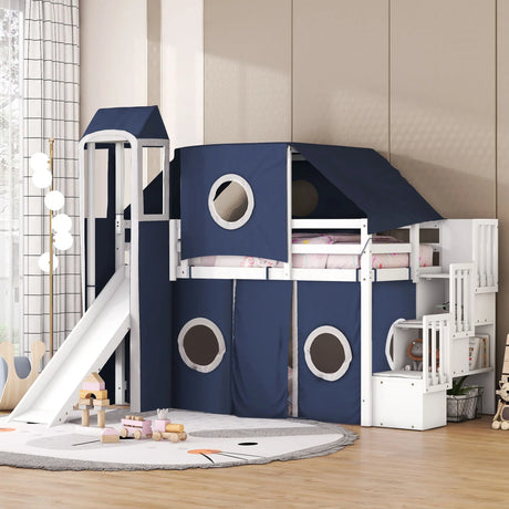 Loft Bed With Tent And Tower - Furniture Home Direct