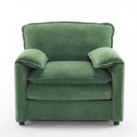 Oversized Reading Armchair With Thick Cushions, High Back Support - Furniture Home Direct
