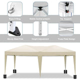10'X20' Folding Canopy With 6 Removable Sidewalls Outdoor Event Shelter UPF 50+ Gazebo Portable Tents For Parties Beach Camping Wedding Ez Pop Up Canopy - Furniture Home Direct