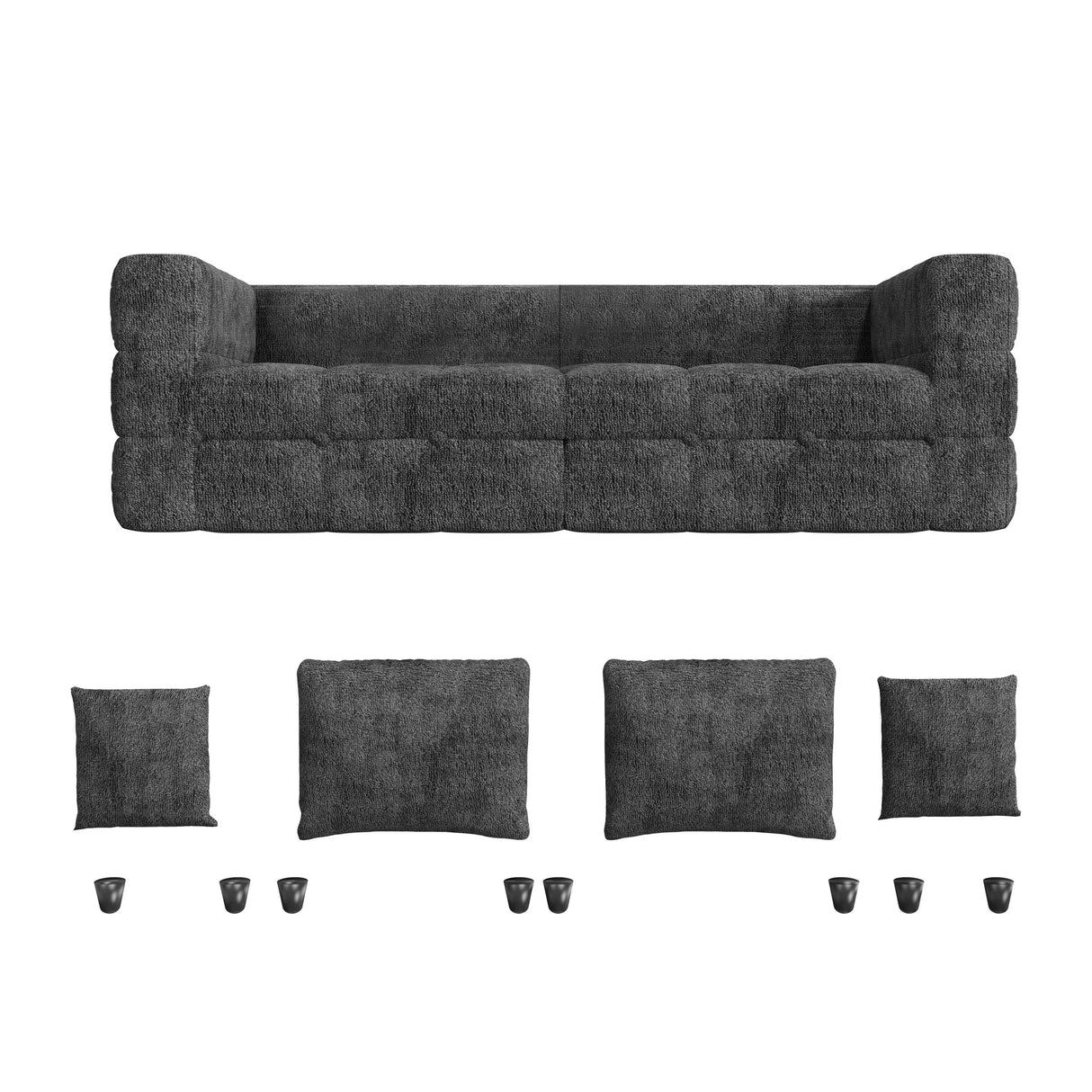 Grey Loveseat - Furniture Home Direct