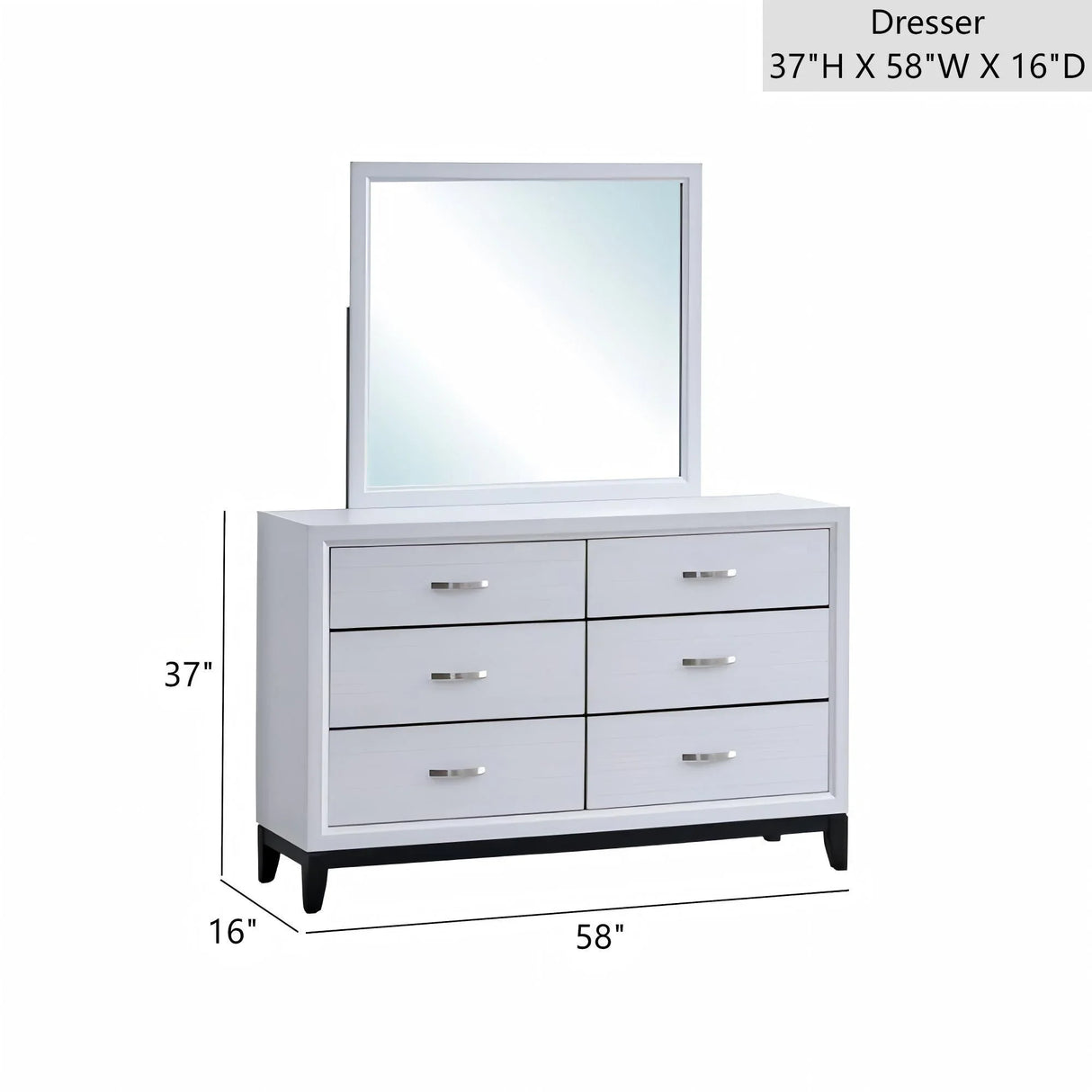 Glasgow - Dresser With 6 Drawers - Furniture Home Direct