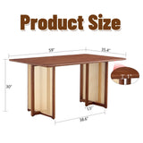 Dining Table With Imitation Rattan Design For Dining Room - Furniture Home Direct