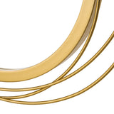 Round Mirror Wall Art Set With Gold Metal Rings Gold - Furniture Home Direct