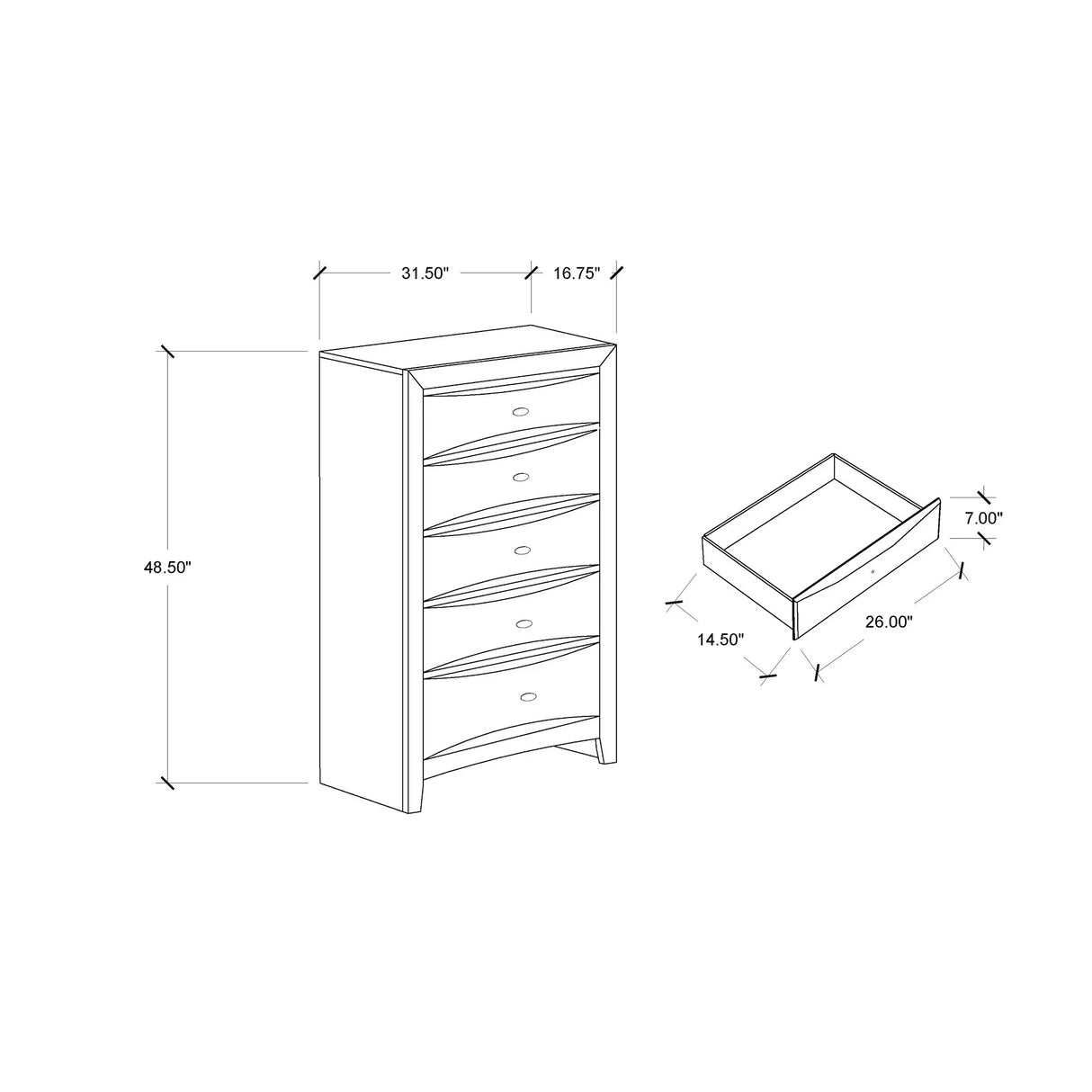 Lucille - Chest With Spacious Drawers - Furniture Home Direct