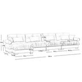 Super Comfort Oversized Modular Sectional Sofa With Movable Ottoman - Furniture Home Direct