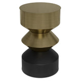 Miller - Side Table - Black / Brass - Furniture Home Direct