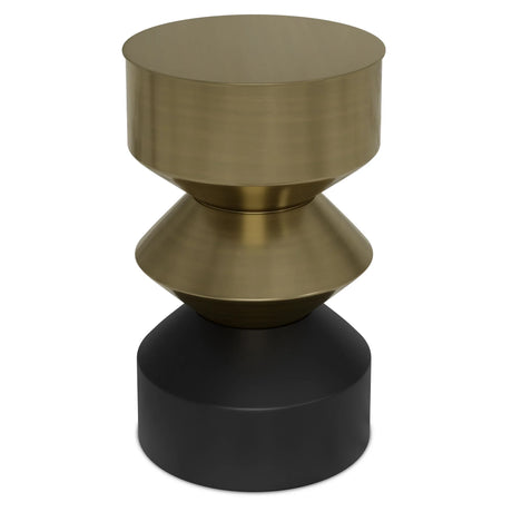 Miller - Side Table - Black / Brass - Furniture Home Direct