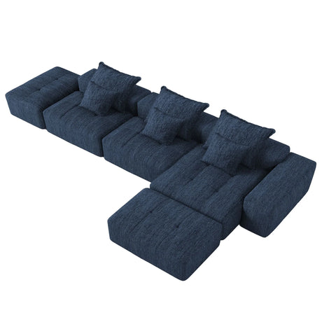 Modern Oversized Diy Combination Modular Sectional Sofa With Pillows - Furniture Home Direct