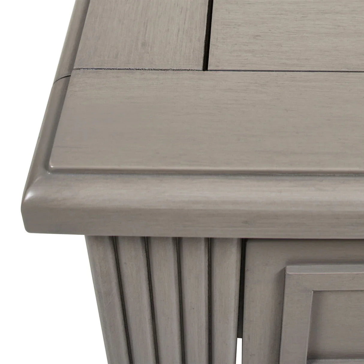 Dauphin - Storage Shelf Side Table - Gray Cashmere - Furniture Home Direct