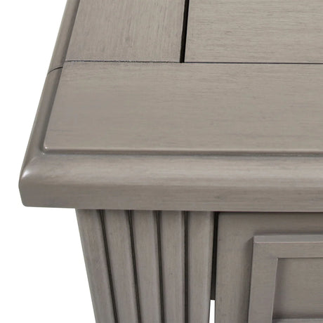Dauphin - Storage Shelf Side Table - Gray Cashmere - Furniture Home Direct