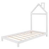 Platform Bed With House Shaped Headboard - Furniture Home Direct