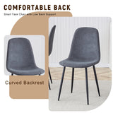Dining Set With 8 Upholstered Chairs And Wood Table Gray - Furniture Home Direct
