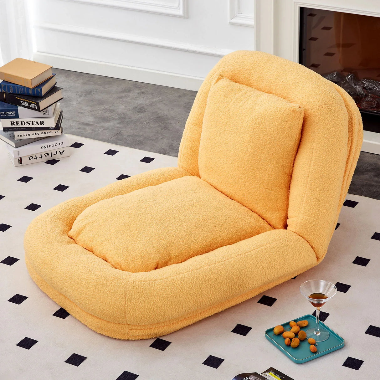 Contemporary Folding Sofa Chair With 5 Adjustable Positions For Gaming, Meditation, And Relaxation - Furniture Home Direct