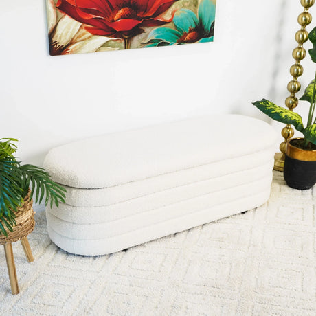 Cabana - Bench With Storage - Ivory - Furniture Home Direct