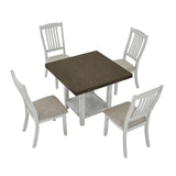 5 Piece DIning Set with Foldable Table - Furniture Home Direct