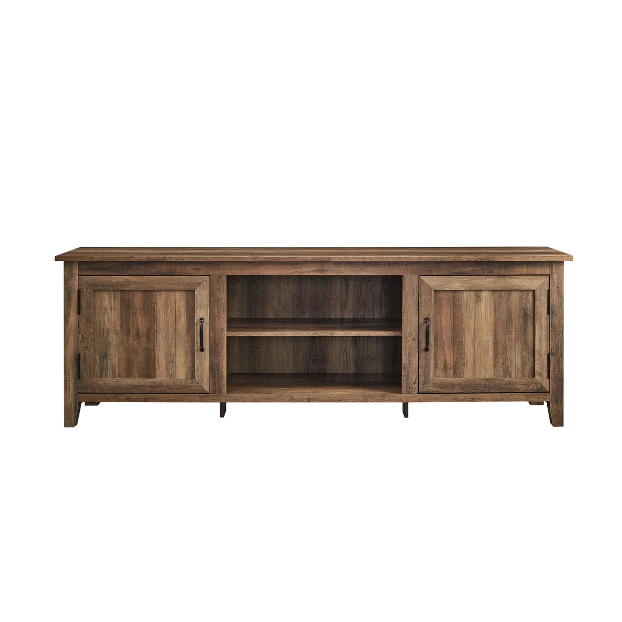 Modern Farmhouse 2 Door Grooved 70" TV Stand For 85" TVs - Furniture Home Direct