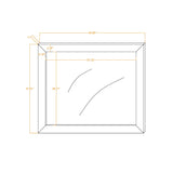 Monica - Mirror With Clean Lines - Dark Oak - Furniture Home Direct