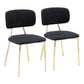 Bouton - Contemporary / Glam Chair (Set of 2) - Furniture Home Direct