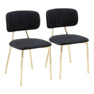 Bouton - Contemporary / Glam Chair (Set of 2) - Furniture Home Direct