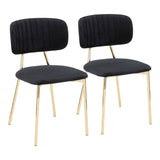 Bouton - Contemporary / Glam Chair (Set of 2) - Furniture Home Direct