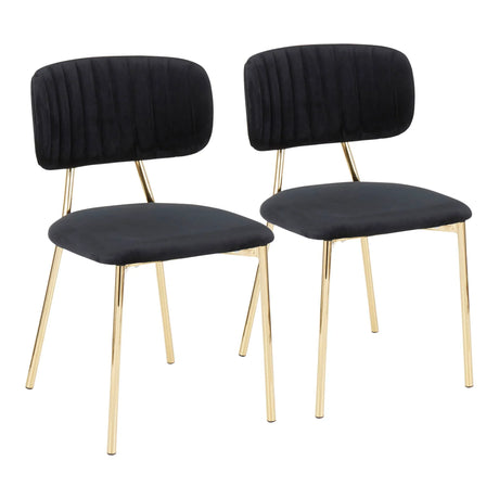 Bouton - Contemporary / Glam Chair (Set of 2) - Furniture Home Direct