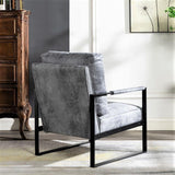 Classic Mid Century Modern Accent Chair With Durable Square Metal Frame, Armchair - Furniture Home Direct