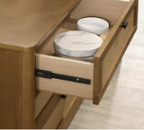 Bedroom Set Queen Bed Dresser Contemporary Finish Walnut - Furniture Home Direct