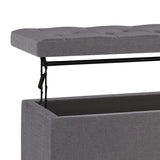 Hamilton - Upholstered Lift Top Rectangular Storage Ottoman - Furniture Home Direct