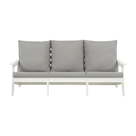 Outdoor Patio Sofa - White/Grey - Furniture Home Direct