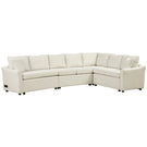 L-Shaped Sofa Convertible Sofa Bed Pull Out Sofa Sleeper With Two Back Pillows, Two USB Ports And Two Power Sockets For Living Room - Furniture Home Direct