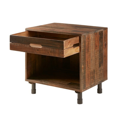 Renu - Nightstand With Drawer - Light Brown Multi - Furniture Home Direct