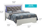 Bed With LED Light Accents Headboard - Furniture Home Direct