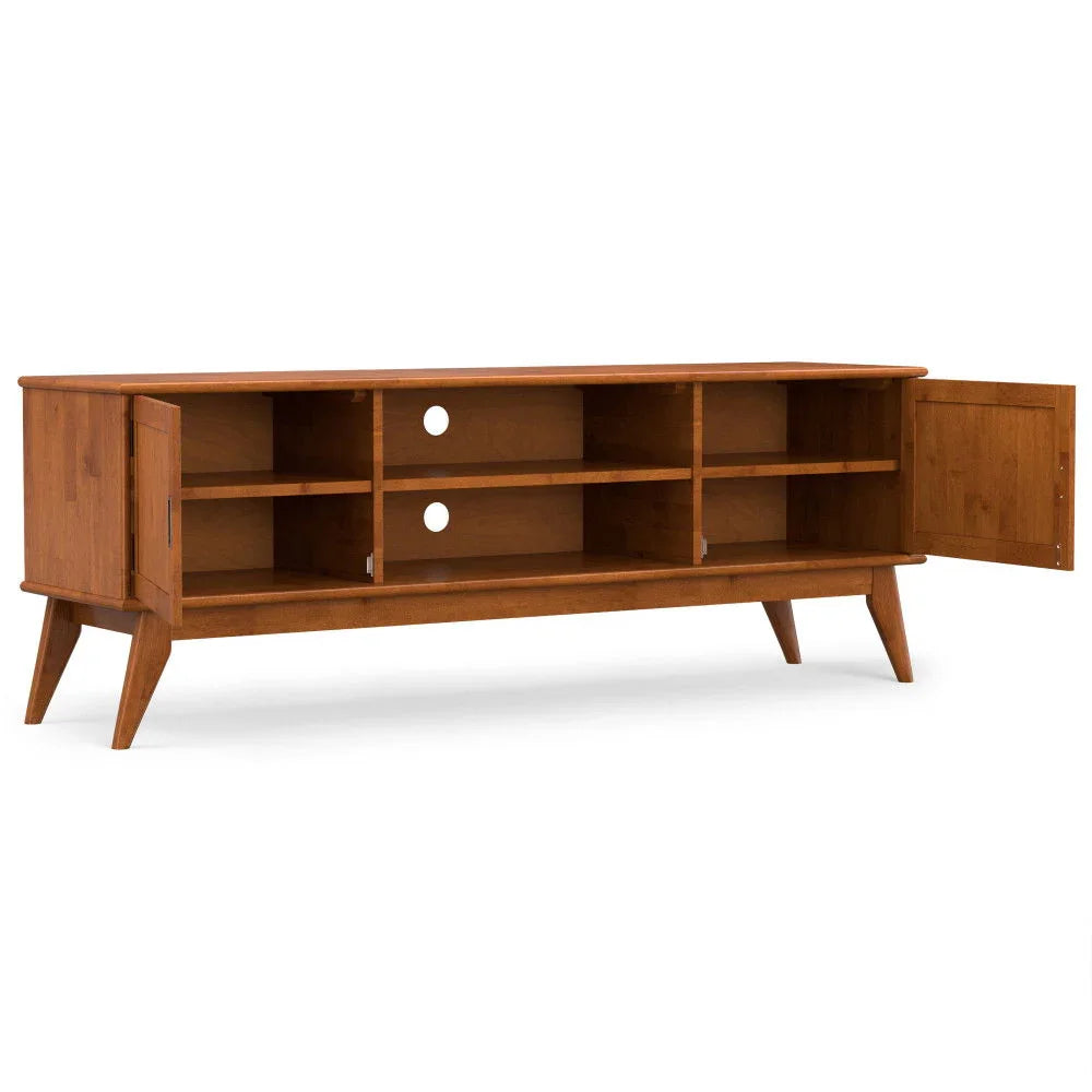 Draper - Handcrafted Mid Century Low TV Media Stand - Furniture Home Direct