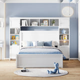 Bed With All In One Cabinet, Shelf And Sockets, Trundle - Furniture Home Direct