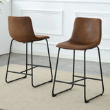 Retro Bar Chairs, Comfortable Stools (Set of 2) - Furniture Home Direct
