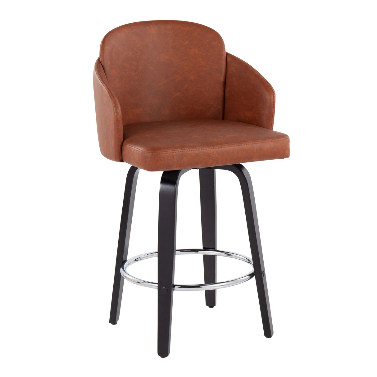 Dahlia - Contemporary Counter Stool Round Footrest (Set of 2) - Furniture Home Direct