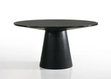 Jasper - Contemporary Round Dining Table With Black Finish Chairs - Furniture Home Direct
