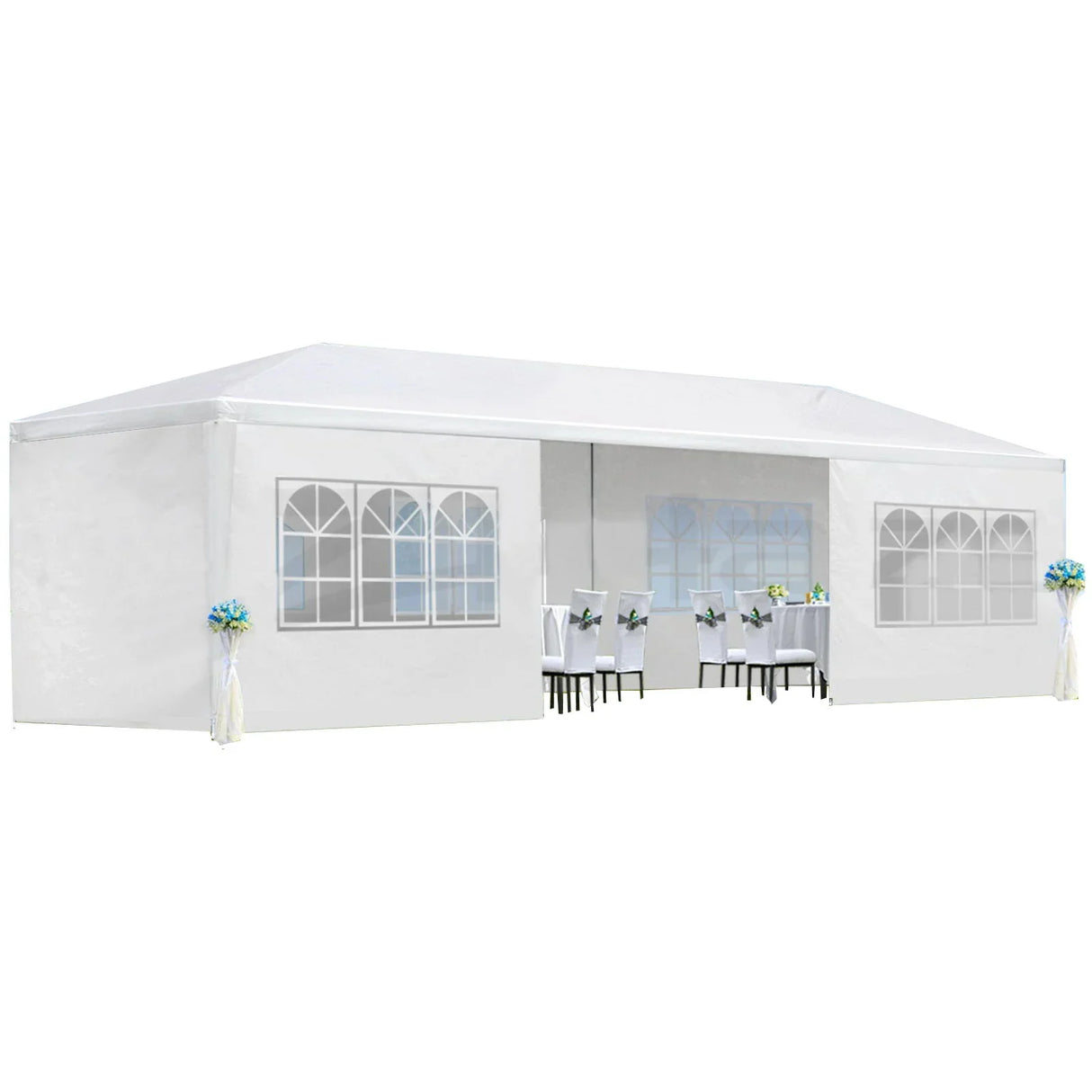 10X30' Wedding Party Canopy Tent Outdoor Gazebo With Removable Sidewalls - Furniture Home Direct