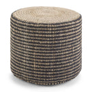 Larissa - Handcrafted Round Braided Pouf - Furniture Home Direct