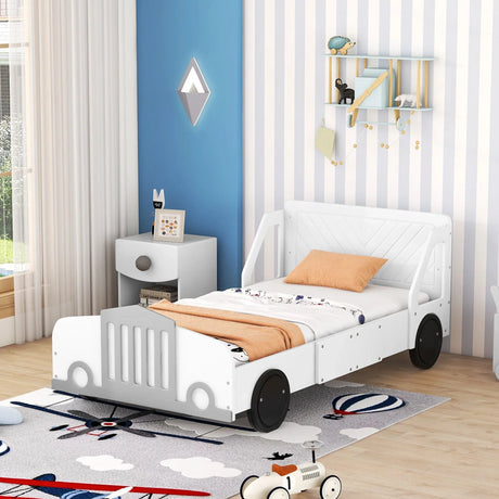 Car Shaped Platform Bed With Wheels - Furniture Home Direct